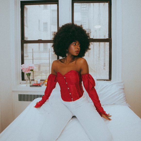 Red Bustier Top - Picture 4 of 4